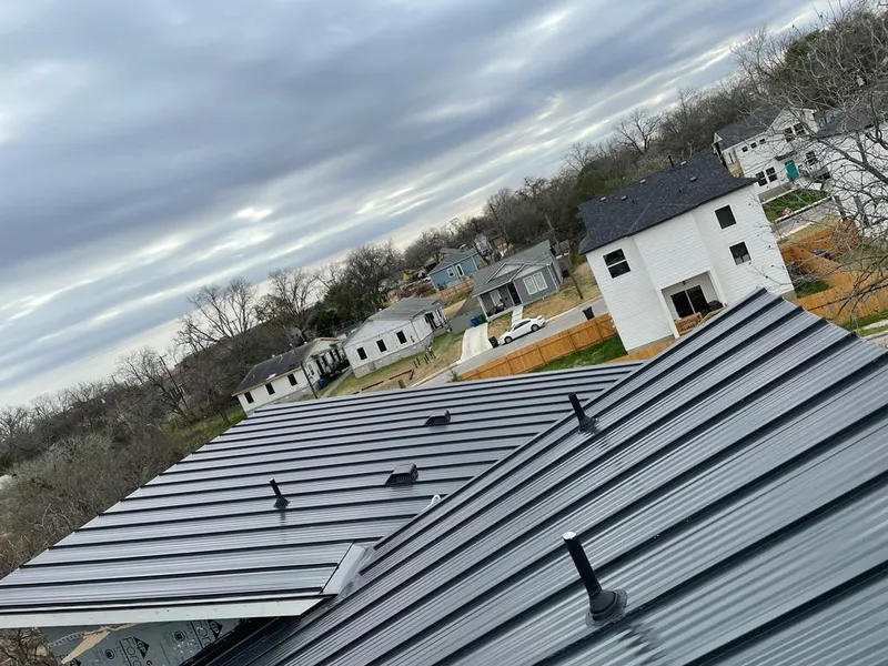 Standing seam metal roof panels with vents for Skylight Repair in Sodus